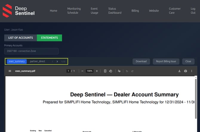 4 - Dealer Account Summary